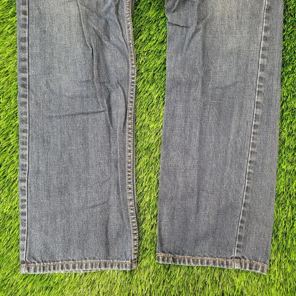 LEVIS 505 Jeans 32x31 Straight Faded Medium-Wash Whiskered